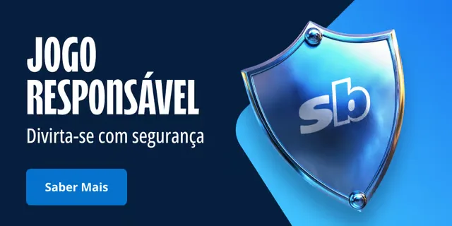 Banner do operador com a chamada de jogo responsável e um escudo estilizado.