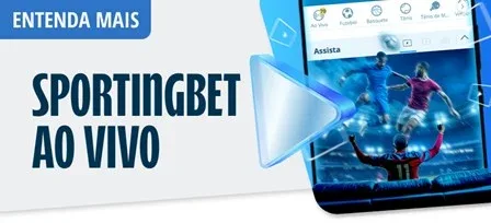 Banner do operador destacando a transmissão de jogos ao vivo dentro da plataforma.