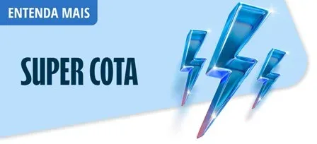 Banner do operador anunciando um recurso de cotação aumentada, com raios estilizados.